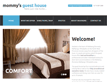 Tablet Screenshot of mommysguesthouse.co.za